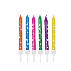 Glitter Kerzen Sterne Multicolor