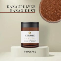 Kakaopulver mit Goldglitter
