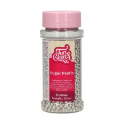 Zuckerperlen Metallic Silver medium