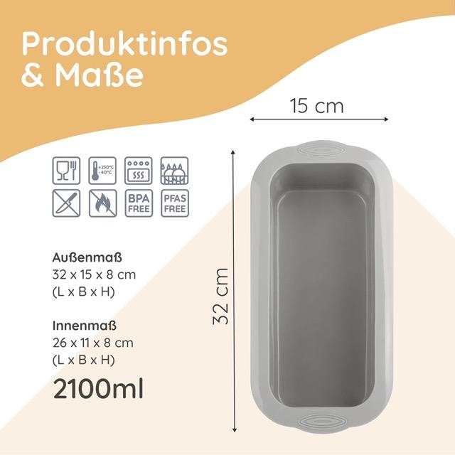 Kastenform 26cm, Silikon – Bild 3