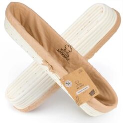 Gärkorb Länge44cm, für 300-700g, mit Leinenbezug