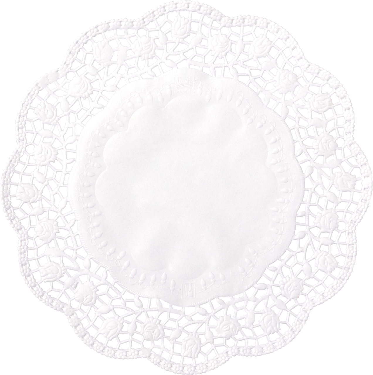 Tortenspitzen Rose, Dm36cm,weiss 6 Stk.