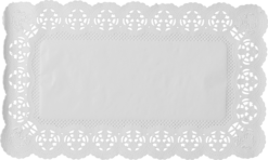 Alternative view of Tortenspitzen rechteckig, 30x18cm weiss