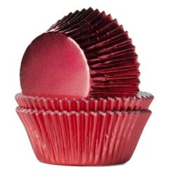 Muffinsformen Metallic, Rot