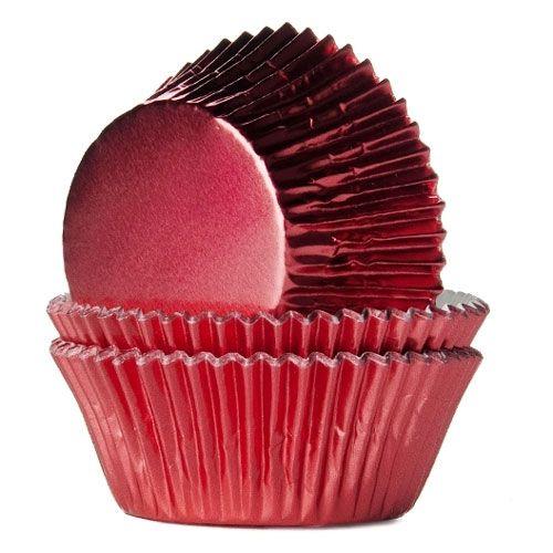 Muffinsformen Metallic, Rot